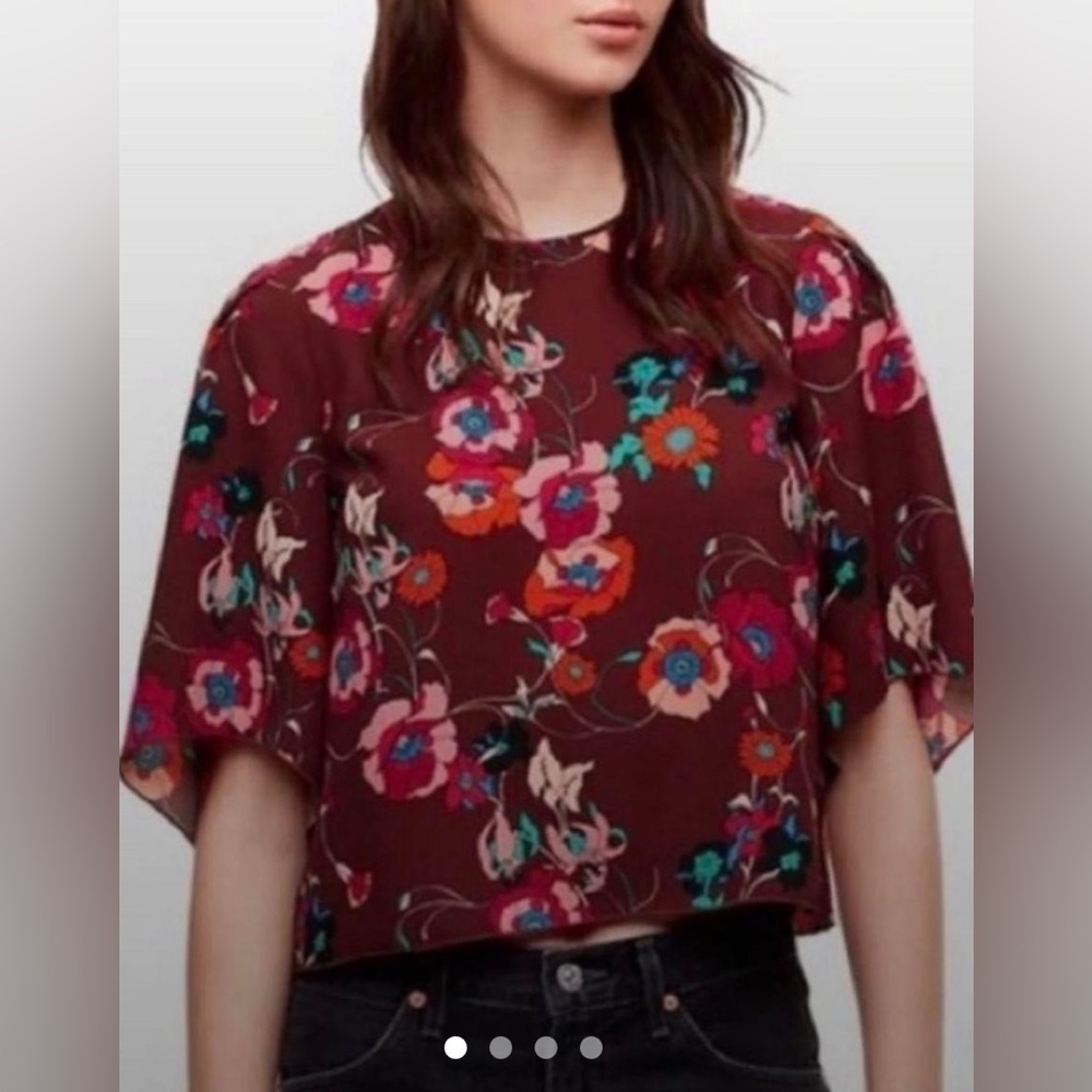 Aritzia Wilfred Floral Top